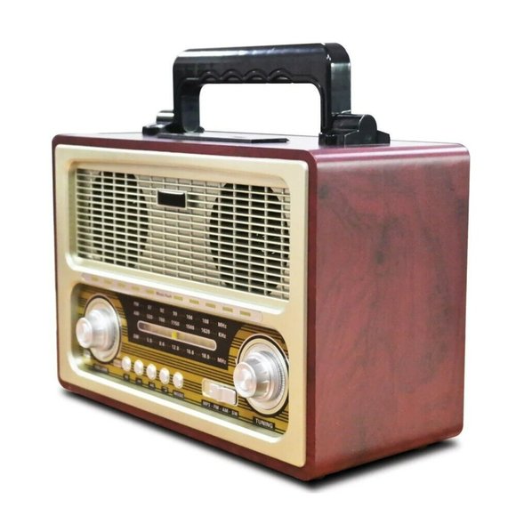 Supersonic SC-1198BT Vintage Retro 3-Band Rechargeable FM Radio +Bluetooth +USB - Picture 2 of 3